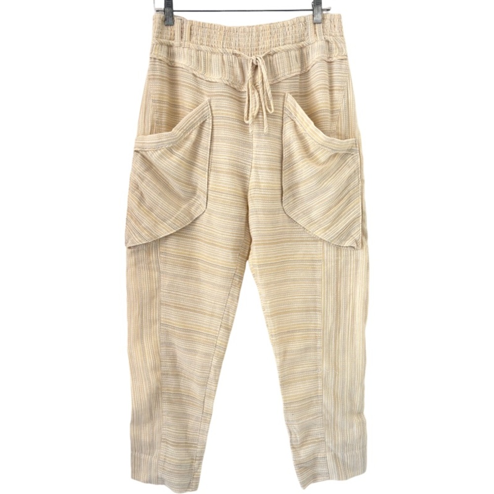 FREE PEOPLE Sweet Escape Drawstring Pant in Cream Size S - Picture 5 of 12